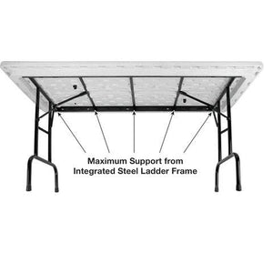 Heavy Duty Commercial Use Blow Molded Folding Table, Standard Colors, Adjustable Height, 24 x 48