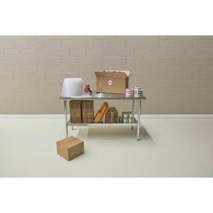 Stainless Steel Table with Lower Shelf, 48" W x 30" D