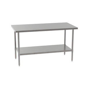 Stainless Steel Table with Lower Shelf, 72" W x 30" D