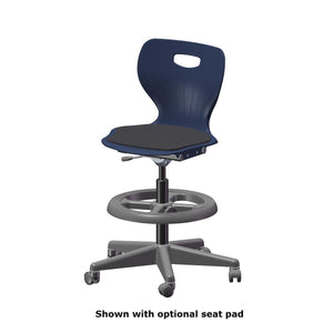 USA Capitol Euroflex Extra Tall Lab Chair with Foot Ring and Gas Lift, 22.5"-33.5" Adjustable Height