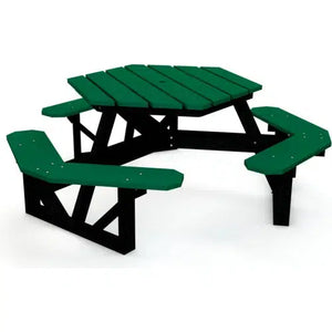 Global Industrial Recycled Plastic 6' Hexagon Picnic Table
