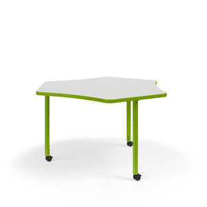 KI Ruckus Sit/Stand Adjustable Height 3-Leg Sprocket Activity Table with 1-1/4" Laminate Top, 29" - 42" H, FREE SHIPPING