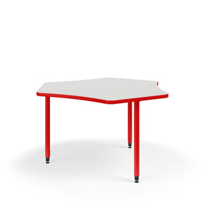 KI Ruckus Sit/Stand Adjustable Height 3-Leg Sprocket Activity Table with 1-1/4" Laminate Top, 29" - 42" H, FREE SHIPPING