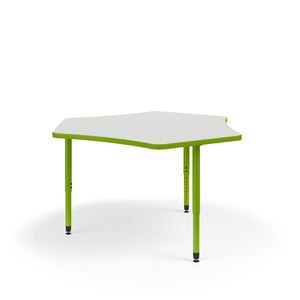 KI Ruckus Sitting Adjustable Height 3-Leg Sprocket Activity Table with 1-1/4" Laminate Top, 20" - 33" H, FREE SHIPPING