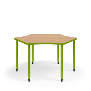 KI Ruckus Fixed Height 6-Leg Sprocket Activity Table with 1-1/4" Laminate Top, 30" x 55" x 48" x 29" H, FREE SHIPPING