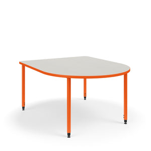KI Ruckus Sit/Stand Adjustable Height D-Shaped Activity Table with 1-1/4" Laminate Top, 29" - 42" H, FREE SHIPPING