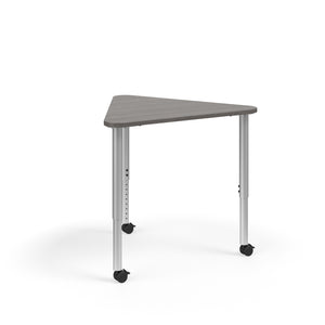 KI Ruckus Sitting Height Adjustable E-Triangle Post Leg Desk, 1-1/4" Laminate Top, 20" - 33" H, FREE SHIPPING