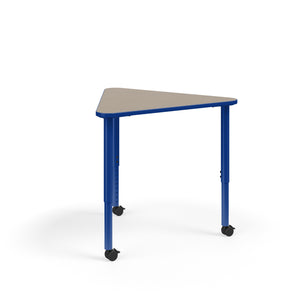 KI Ruckus Sitting Height Adjustable E-Triangle Post Leg Desk, 1-1/4" Laminate Top, 20" - 33" H, FREE SHIPPING