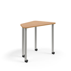 KI Ruckus Fixed Height Oddquad Post Leg Desk, 1-1/4" Laminate Top, 29" H, FREE SHIPPING