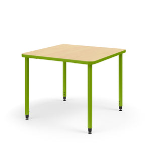 KI Ruckus Sit/Stand Adjustable Height Square Activity Table with 1-1/4" Laminate Top, 29" - 42" H, FREE SHIPPING