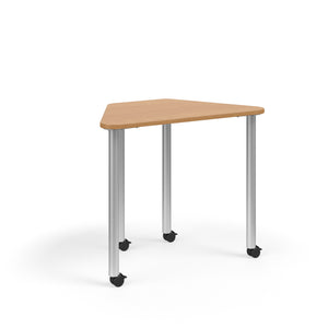 KI Ruckus Fixed Height Trapezoid Post Leg Desk, 1-1/4" Laminate Top, 29" H, FREE SHIPPING