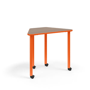 KI Ruckus Fixed Height Trapezoid Post Leg Desk, 1-1/4" Laminate Top, 29" H, FREE SHIPPING