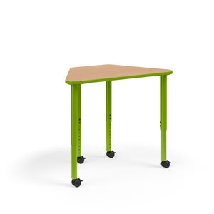 KI Ruckus Sitting Height Adjustable Trapezoid Post Leg Desk, 1-1/4" Laminate Top, 20" - 33" H, FREE SHIPPING