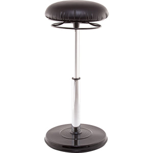 Kore Design Office PLUS Sit Stand Chair, Leather-Like Black Caressoft Vinyl Cushioned Seat