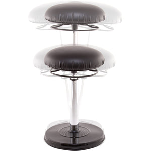 Kore Design Office PLUS Sit Stand Chair, Leather-Like Black Caressoft Vinyl Cushioned Seat