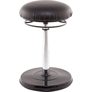 Kore Design Office PLUS Sit Stand Chair, Leather-Like Black Caressoft Vinyl Cushioned Seat