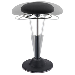 Kore Design 20"-28" Office Adjustable Pivot Stool, Round Cushioned Fabric Seat