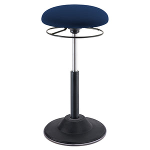 Kore Design 20"-28" Office Adjustable Pivot Stool, Round Cushioned Fabric Seat