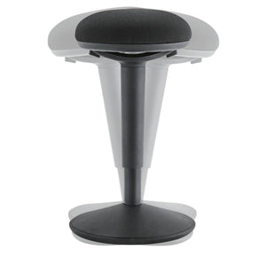 Kore Design 22"-30" Office Adjustable Wobble Stool, Round Curved Cushioned Fabric Seat
