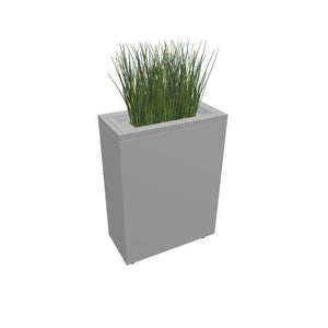 Valuta Indoor Junior Height Painted Steel Rectangular Planter, 9" W x 18" D x 26-1/8" H