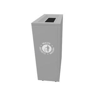 Valuta Painted Steel 14-Gallon Junior Height Waste Receptacle