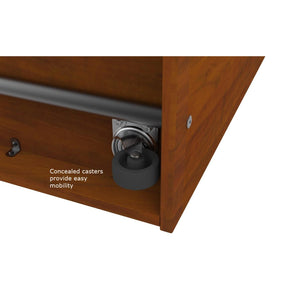 Double Sided 6-Shelf Mobile Bookcase with 2 Adjustable Shelves, 30" High