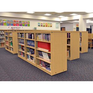 Marco Double Sided 10-Shelf Mobile Bookcase with 6 Adjustable Shelves, 48" High