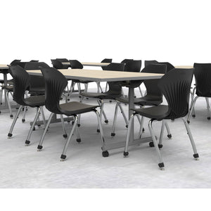 Flip and Nest Rectangular Training Tables