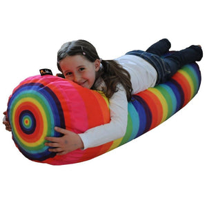 MeroWings® Jumbo Log Cushion, Rainbow Caterpillar, FREE SHIPPING