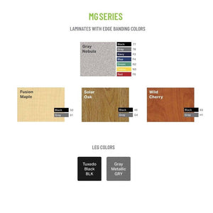 MG Series Adjustable Height Activity Table, 48" x 72" Kidney