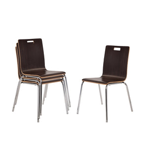 National Public Seating Bushwick Café Chair, Espresso Finish