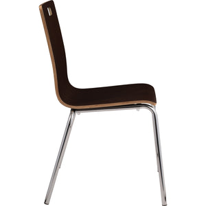 National Public Seating Bushwick Café Chair, Espresso Finish