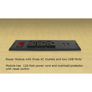 Premier Series Multimedia Tables with White Dry-Erase Top and Power Module, 48" x 60"