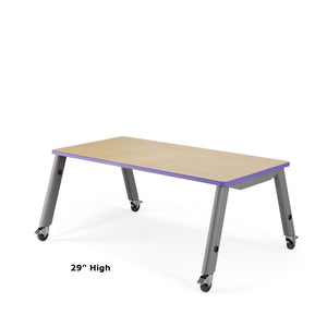 USA Capitol Makerspace Table, Laminate Top with Premium Spray Edge