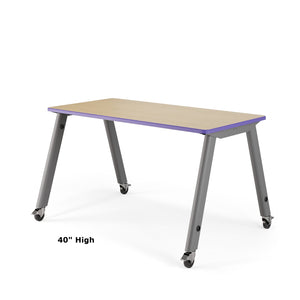 USA Capitol Makerspace Table, Laminate Top with Premium Spray Edge