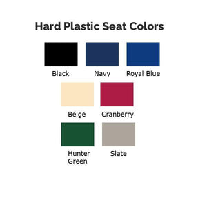 USA Capitol Legacy 500 Series Cross Brace Hard Plastic Chair with Casters, 17-1/2" Seat Height