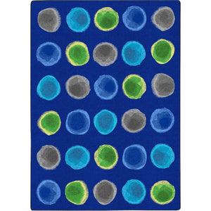 Joy Carpets Watercolor Spots Rug, 10'9" x 13'2" Rectangle (30 Spots)