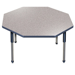 Aero Activity Table, 48" Octagon, Oval Adjustable Height Legs