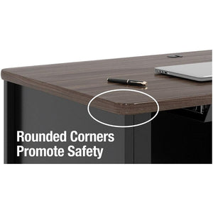 Fortress Single-Pedestal Steel Teacher's Desk, 48" W x 30" D x 29.5" H, FREE SHIPPING