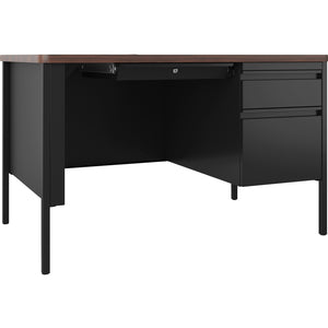 Fortress Single-Pedestal Steel Teacher's Desk, 48" W x 30" D x 29.5" H, FREE SHIPPING