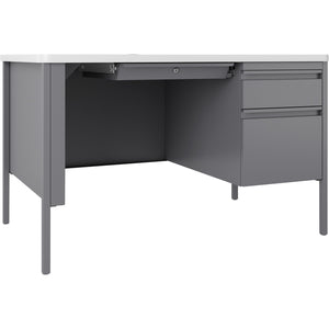 Fortress Single-Pedestal Steel Teacher's Desk, 48" W x 30" D x 29.5" H