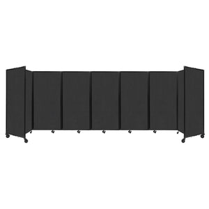 Room Divider 360° Folding Portable Partition with Acoustical Fabric Panels, 19' 6" W x 6' H