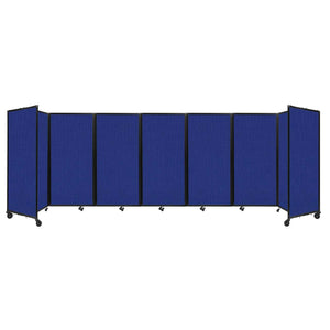 Room Divider 360° Folding Portable Partition with Acoustical Fabric Panels, 19' 6" W x 6' H