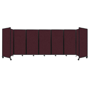 Room Divider 360° Folding Portable Partition with Acoustical Fabric Panels, 19' 6" W x 6' H