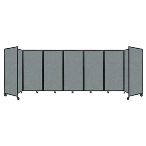 Room Divider 360° Folding Portable Partition with Acoustical Fabric Panels, 19' 6" W x 6' H