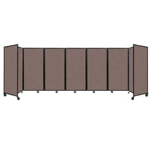 Room Divider 360° Folding Portable Partition with Acoustical Fabric Panels, 19' 6" W x 6' H