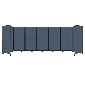 Room Divider 360° Folding Portable Partition with Acoustical Fabric Panels, 19' 6" W x 6' H