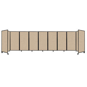 Room Divider 360° Folding Portable Partition with Acoustical Fabric Panels, 25' W x 6' H