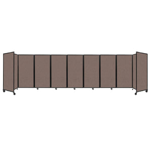 Room Divider 360° Folding Portable Partition with Acoustical Fabric Panels, 25' W x 6' H