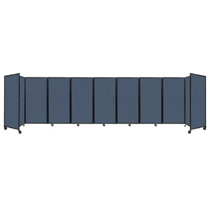 Room Divider 360° Folding Portable Partition with Acoustical Fabric Panels, 25' W x 6' H